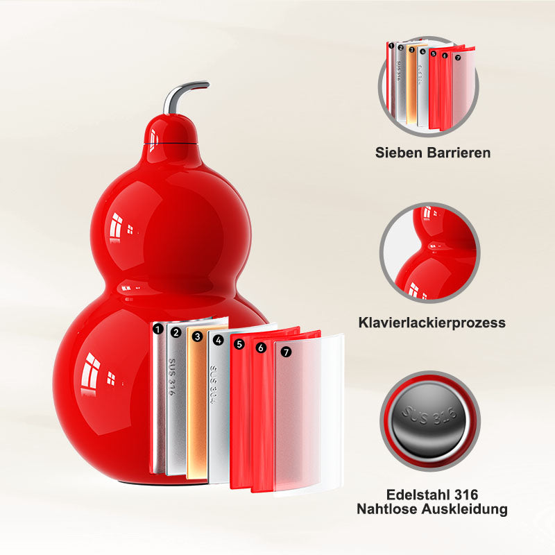 OTE ruostumattomasta teräksestä valmistettu kurpitsapullo, metallinen kurpitsavesipullo olkahihnalla, kannettava ja kestävä kurpitsaurheiluvesipullo kuntosalille, matkoille ja päivittäiseen käyttöön, 300 ml