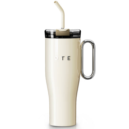 OTE1.2 L (42 oz) Kahvimuki to Go, kaksivaiheinen teräs tyhjiö eristetty muki, varsin ja olki, BPA ilmainen, Portable auto Mug Tumbler, Thermal Mug, Kahvin kupin kuuma ja kylmä juomat