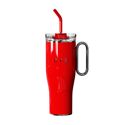 OTE1.2 L (42 oz) Kahvimuki to Go, kaksivaiheinen teräs tyhjiö eristetty muki, varsin ja olki, BPA ilmainen, Portable auto Mug Tumbler, Thermal Mug, Kahvin kupin kuuma ja kylmä juomat