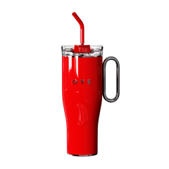 OTE1.2 L (42 oz) Kahvimuki to Go, kaksivaiheinen teräs tyhjiö eristetty muki, varsin ja olki, BPA ilmainen, Portable auto Mug Tumbler, Thermal Mug, Kahvin kupin kuuma ja kylmä juomat